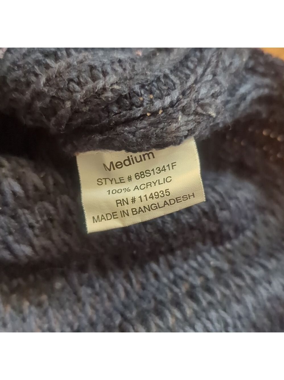 Quinn V Neck Blue Textured Knit Sweater Medium - Picture 11 of 11